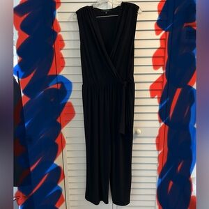 Tahari Classic Black Wrap Jumpsuit